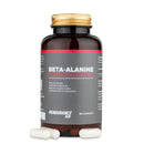 4Endurance Pro Acetyl-L-Carnitine - 90 kapsul, temno jantarna steklenička z zlatim pokrovčkom ter etiketo z zelenimi črtami na belem ozadju.