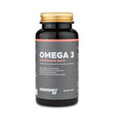 4Endurance Pro Omega-3 - 60 mehkih kapsul, temno rjava steklenička z rumenim pokrovčkom in oranžno-belo etiketo na belem ozadju.