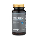 4Endurance Pro Marine Magnesium - 60 kapsul 2 + 1 GRATIS, črna steklenička z zlatim pokrovčkom, etiketa z visoko absorpcijsko formulo.