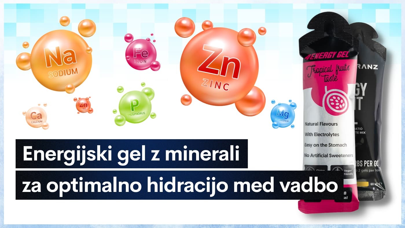 Energijski gel z minerali za optimalno hidracijo med vadbo