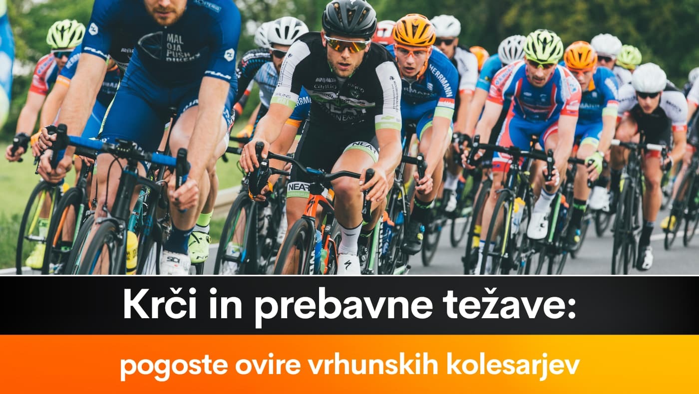 Krči in prebavne težave pogoste ovire vrhunskih kolesarjev