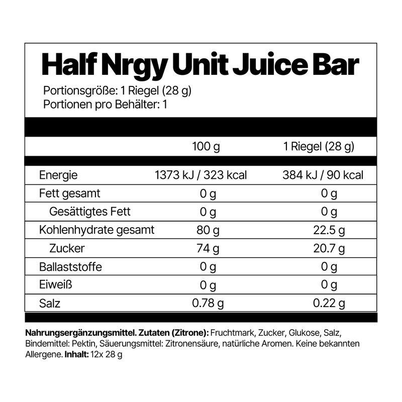 Half Nrgy Unit Juice Bar Box (nepotiskan)