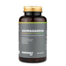 4Endurance Pro Ashwagandha - 90 kapsul z okusom ashwagandhe, temno jantarna steklenička z zlatim vijčnim pokrovčkom na belem ozadju.