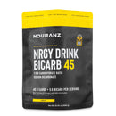 Nduranz Nrgy Drink Bicarb 45 - 1200 g okus limone, črno‑rumena vrečka z logotipom in prehranskim besedilom na belem ozadju.