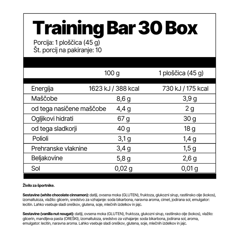 Training Bar 30 Box