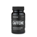 Nduranz Caffeine Capsules - 100 kapsul, črna cilindrična steklenička z rebrastim pokrovčkom in etiketo z navedbo 50 mg kofeina na kapsulo.