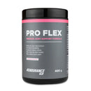 4Endurance Pro Flex - 400 g tropski okus, formula za podporo sklepom, črna posoda z rožnatim trakom na belem ozadju.